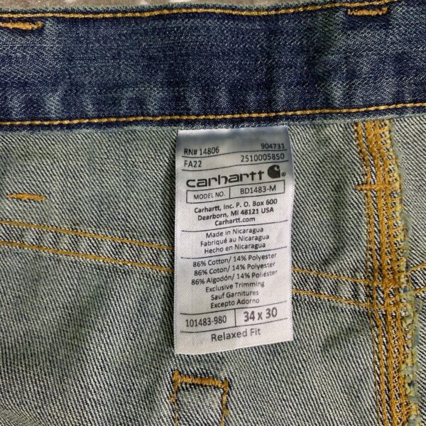 Carhartt  Relaxed Fit Straight Leg 5 Pocket Jeans - Frontier Blue - Gambar 3