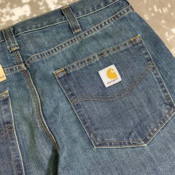 Carhartt  Relaxed Fit Straight Leg 5 Pocket Jeans - Frontier Blue - Gambar 2
